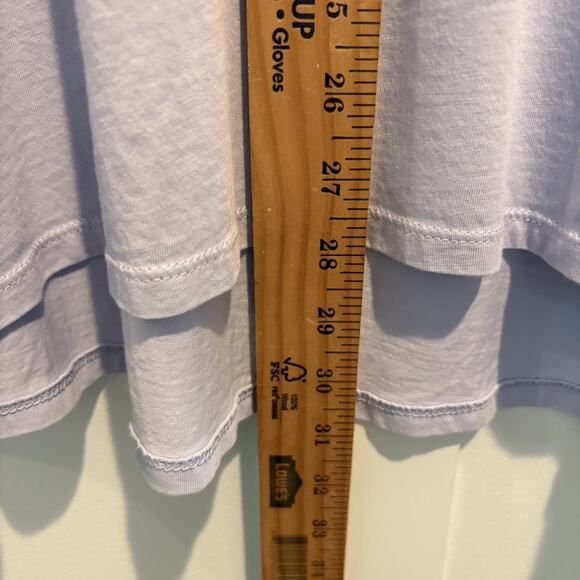 Pure Jill Tunic Top 2X Sky Blue Scoop Neck Elliptical Tee Pima Cotton Capsule - Picture 8 of 12